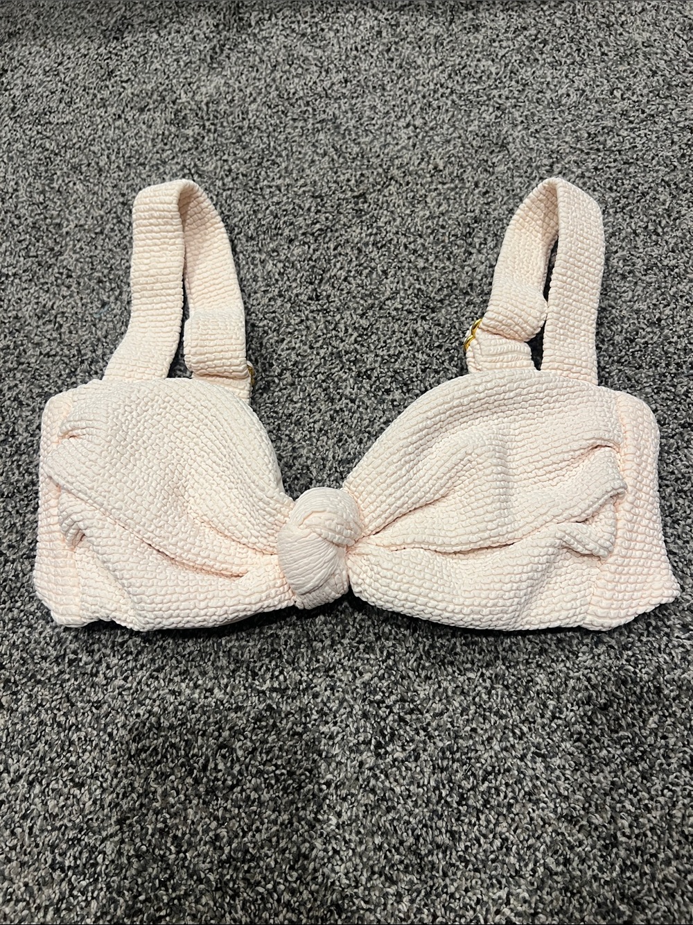 Montce Textured Light Pink Bikini Top